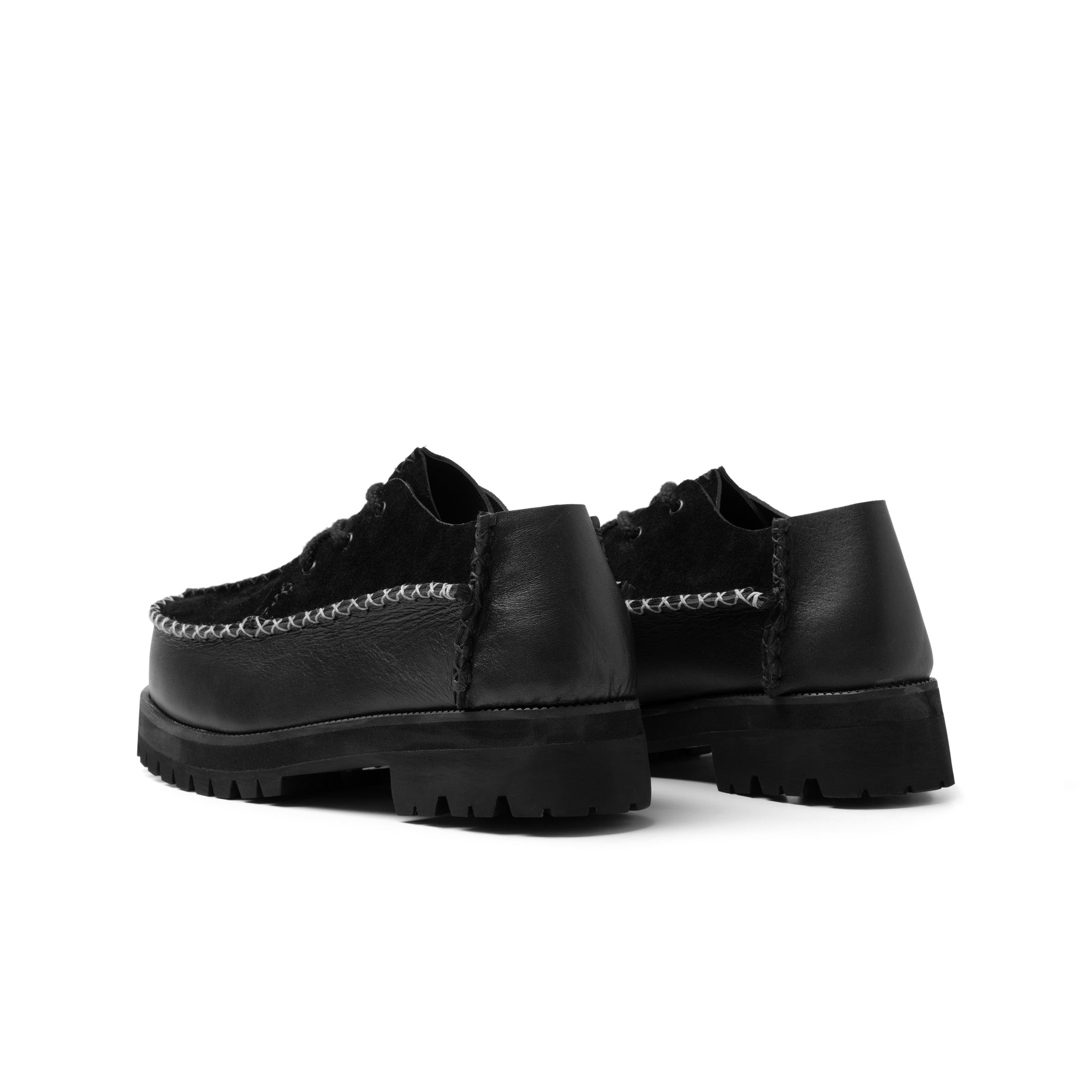 Six Stitch - Black Leather/ Black Suede